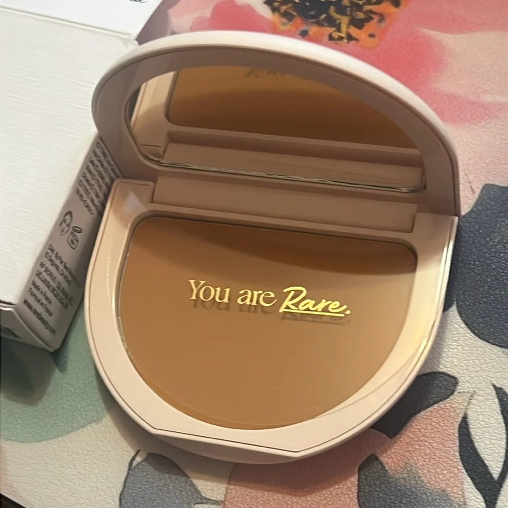 Brand new rare beauty tinted pressed powder almond
